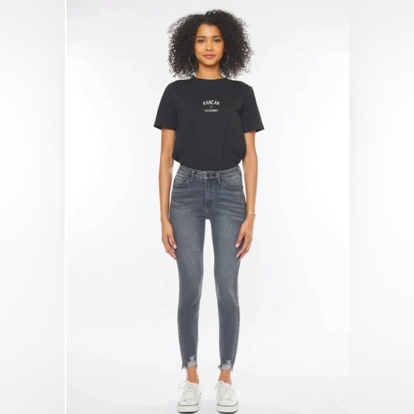 ❤️ NWOT! KANCAN ESTHER HIGH RISE GRAY ANKLE SKINNY JEANS, 6 (28) - Picture 2 of 10